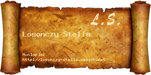 Losonczy Stella névjegykártya